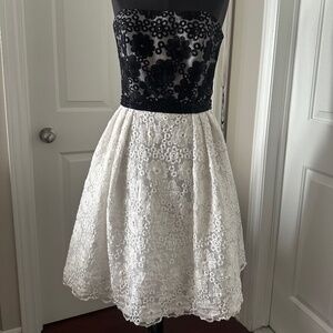 Frascara strapless cocktail dress with jacket